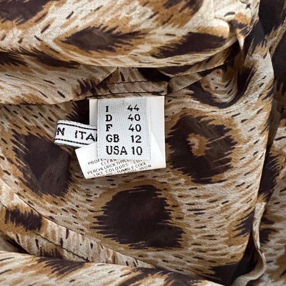 Moschino Animal Print Silk Dress - Picture 9 of 12